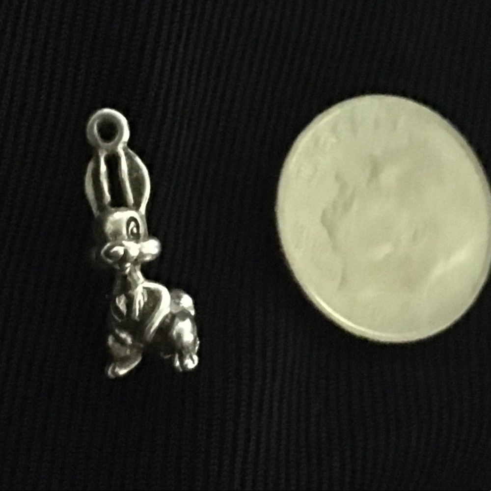 Sterling Rabbit Charm - Picture 2 of 3
